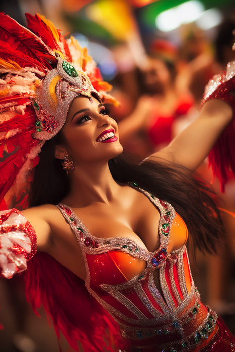 Premium Textil-Leinwand Samba im Herz