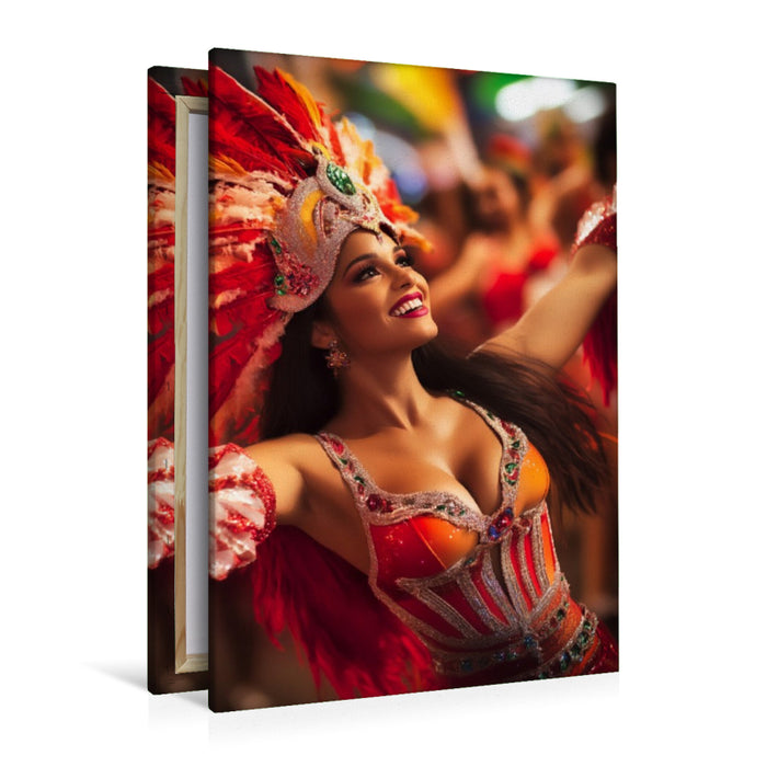 Premium Textil-Leinwand Samba im Herz