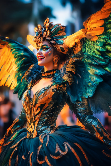 Premium Textil-Leinwand Ein Regen aus Farben