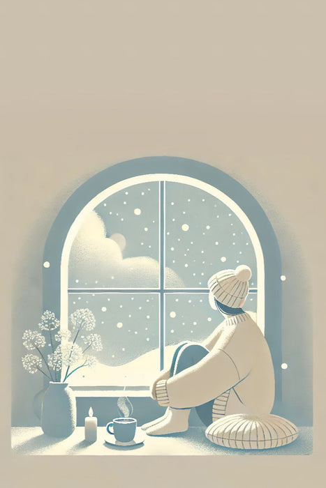 Premium Textil-Leinwand Winterliche Ruhe für dein Zuhause – HD-Leinwand „Entschleunigung im Dezember“