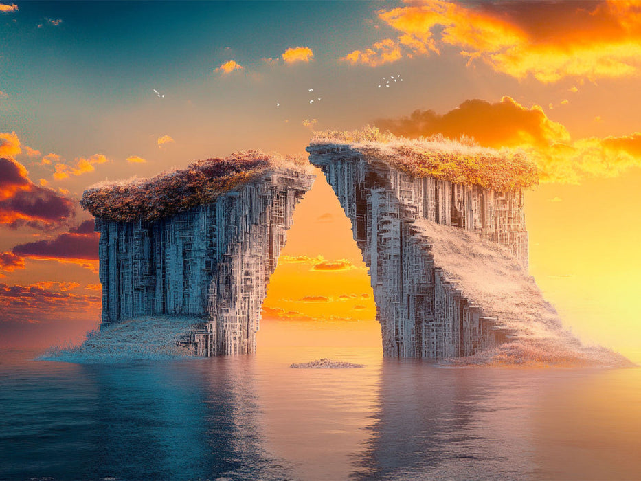 Treffen der Klippen - surreale Welt - CALVENDO Foto-Puzzle'