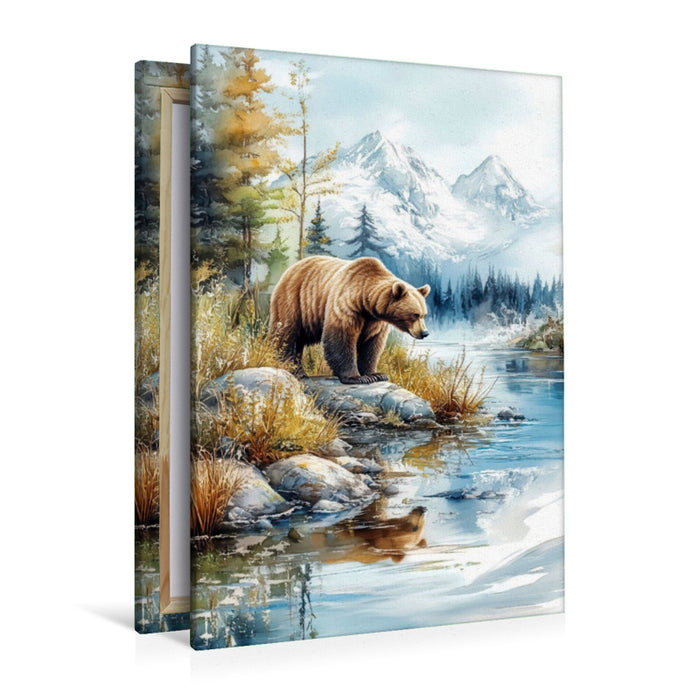 Premium Textil-Leinwand Ein tierischer Bewohner Alaskas