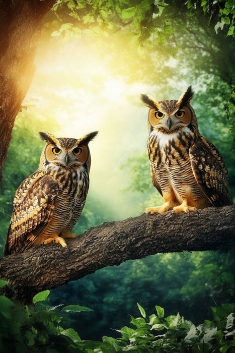 Premium Textil-Leinwand Wächter des alten Wissens