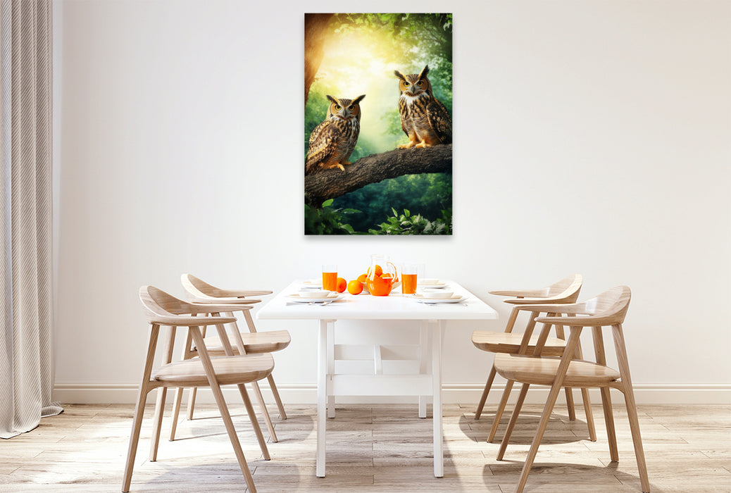 Premium Textil-Leinwand Wächter des alten Wissens