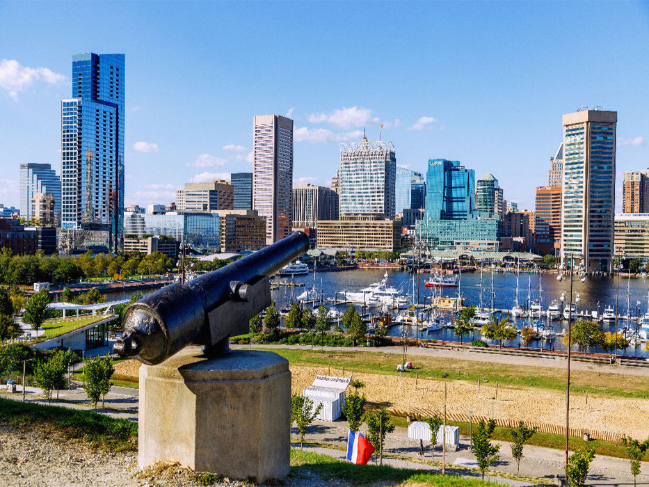 Inner Harbor mit Historic Ships und World Trade Center – Baltimore, Maryland - CALVENDO Foto-Puzzle'