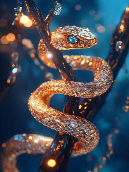 Goldene Schlange - CALVENDO Foto-Puzzle'