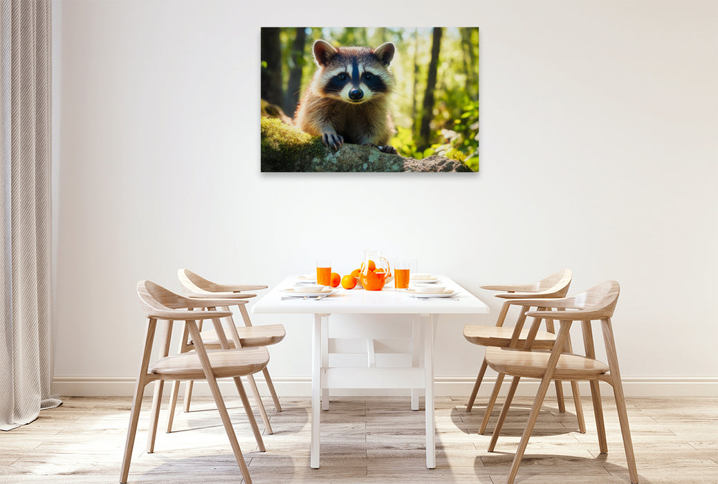 Premium Textil-Leinwand Wächter des Waldes