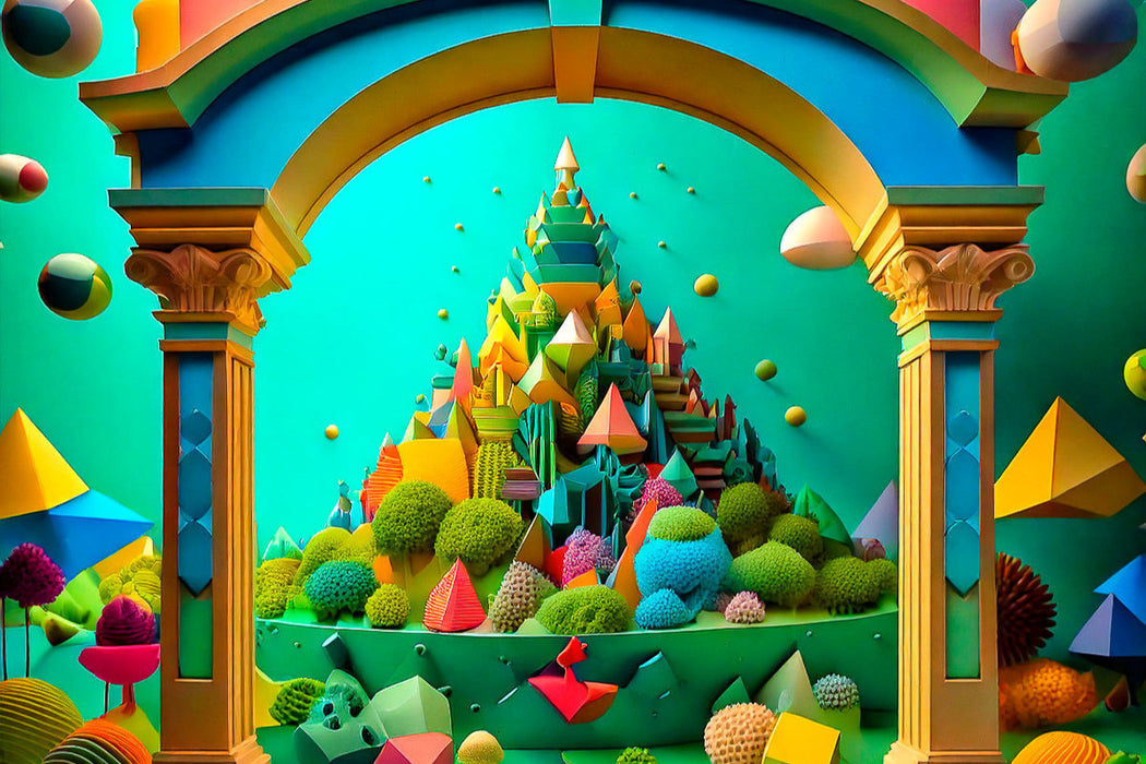 Premium Textil-Leinwand Ausblick auf den Sponge-and-Peak-Cone