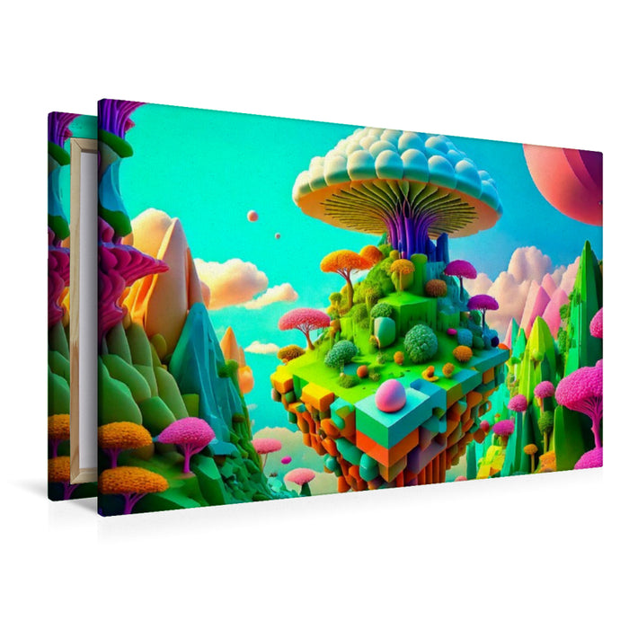 Premium Textil-Leinwand Mushroom Mountain
