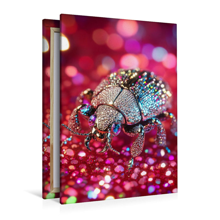 Premium Textil-Leinwand Käfer-Rubin Edelstein Insekt