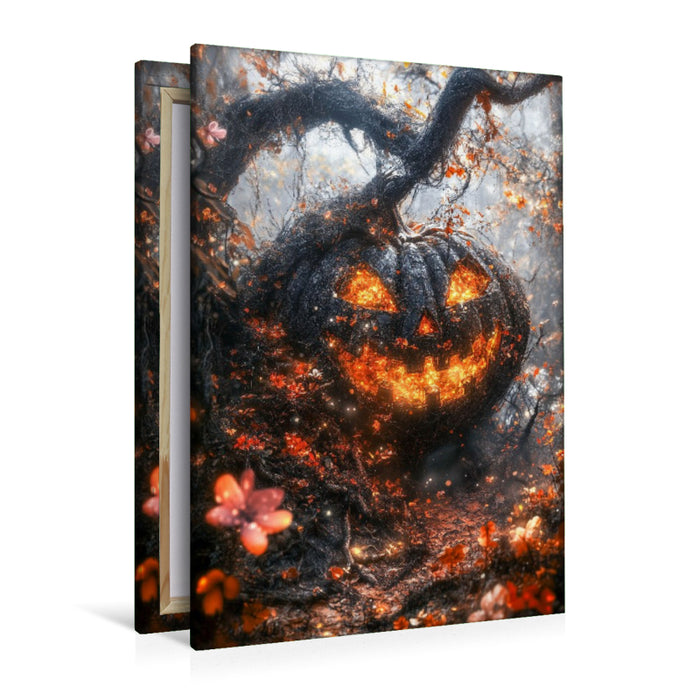 Premium Textil-Leinwand Im verborgenen Wald hört man es knistern und lachen