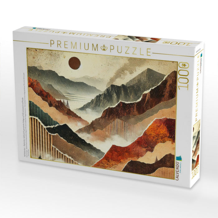 Herbstzauber – Mystischer Wald als KI-generierte Collage auf HD-Leinwand und Puzzle - CALVENDO Foto-Puzzle'