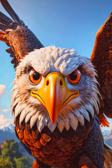 Premium Textil-Leinwand Der Weißkopfseeadler