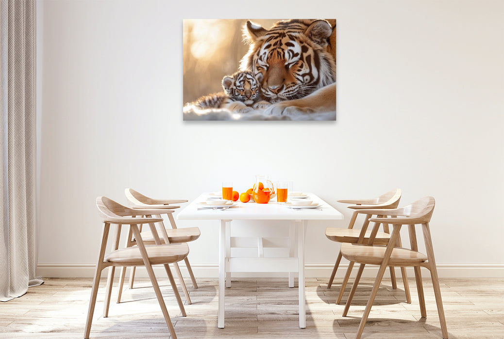 Premium Textil-Leinwand Die Natur flüstert ihre Geheimnisse dem geduldigen Beobachter zu