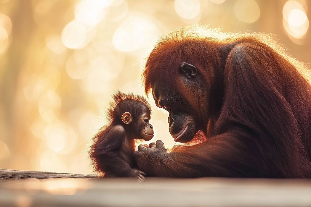 Premium Textil-Leinwand In den Augen eines Wildtieres spiegelt sich die Seele der Freiheit