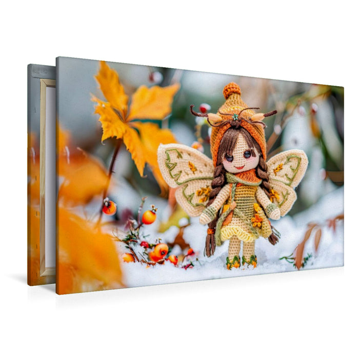 Premium Textil-Leinwand Fee im Winter