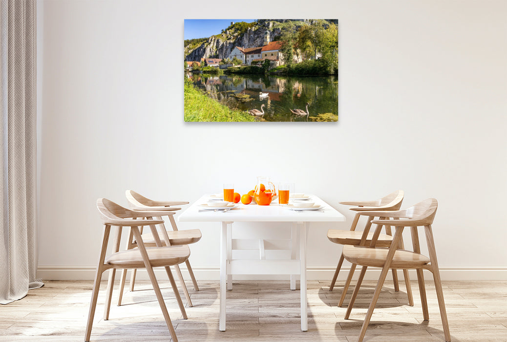 Premium Textil-Leinwand Essing im Altmühltal