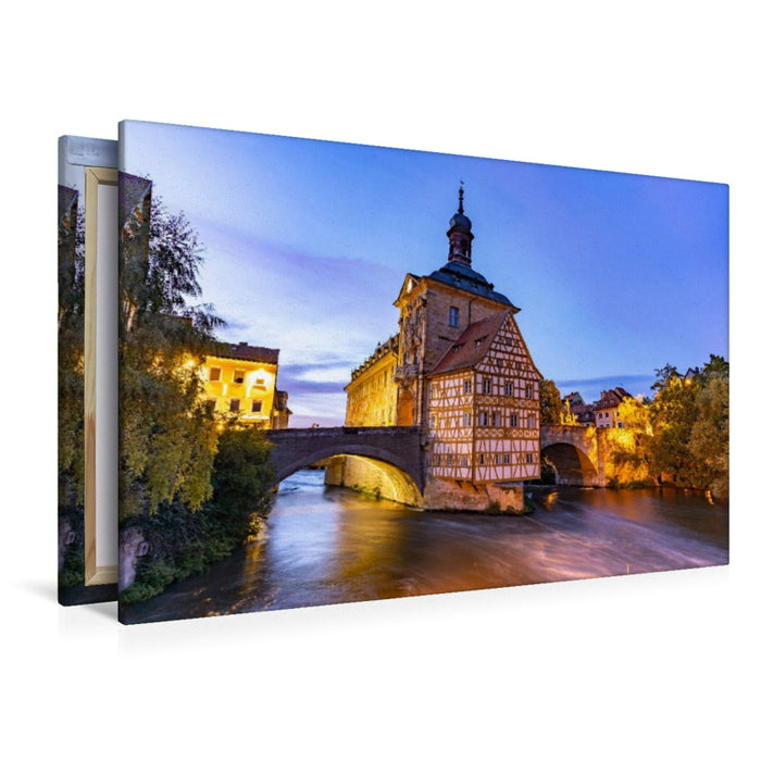 Premium Textil-Leinwand Rathaus Bamberg