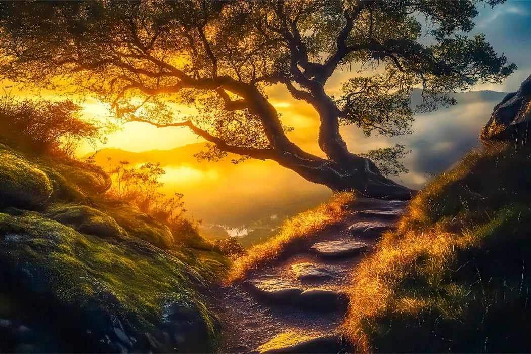 Premium Textil-Leinwand Ist das der Weg ins Nirwana?