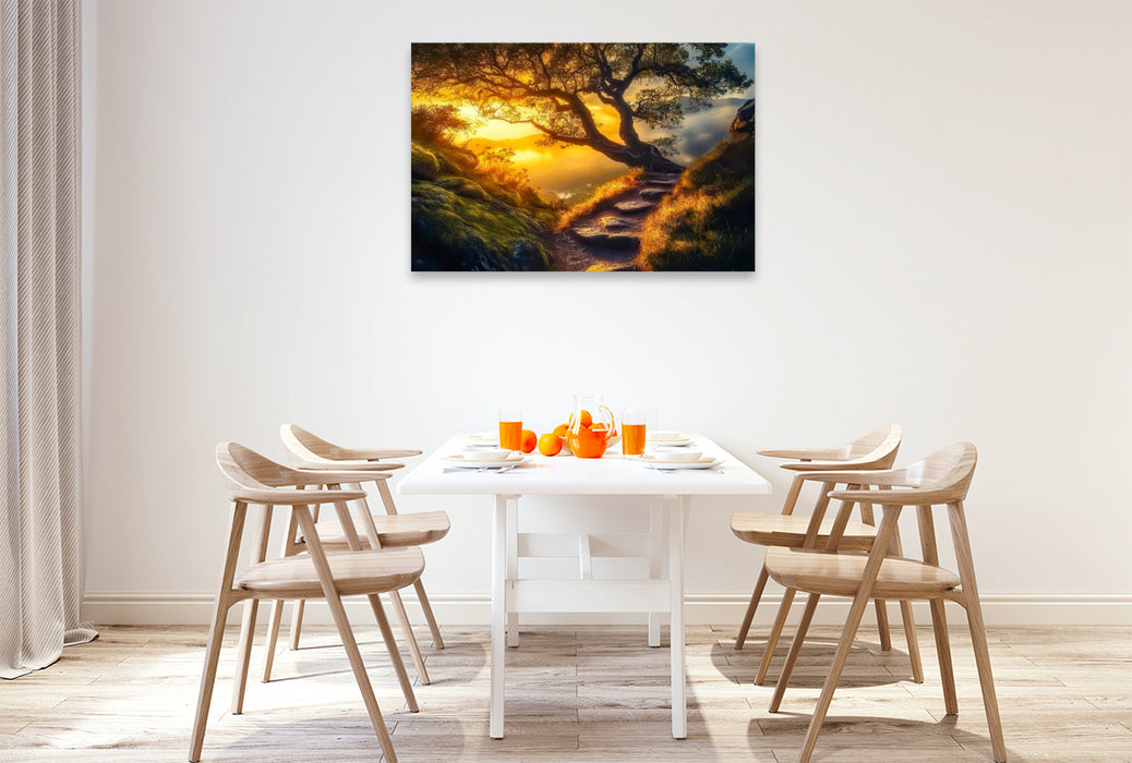 Premium Textil-Leinwand Ist das der Weg ins Nirwana?