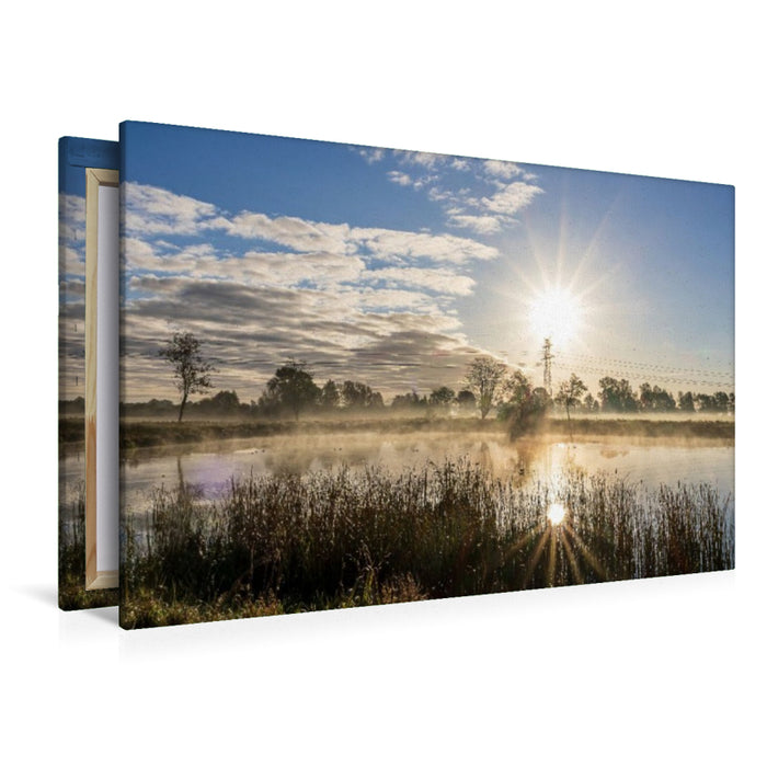 Premium Textil-Leinwand Nebel im Moor