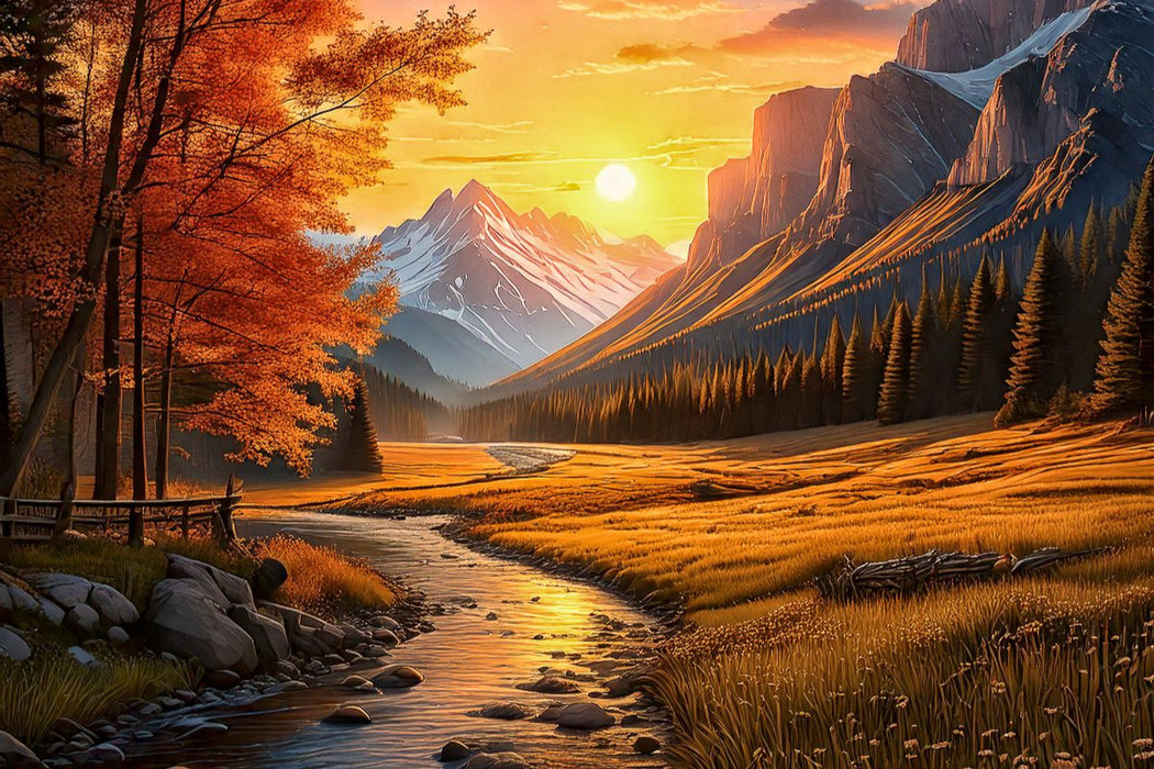 Premium Textil-Leinwand In die Berge gehen heißt nach Hause kommen. (John Muir 1838 - 1914)