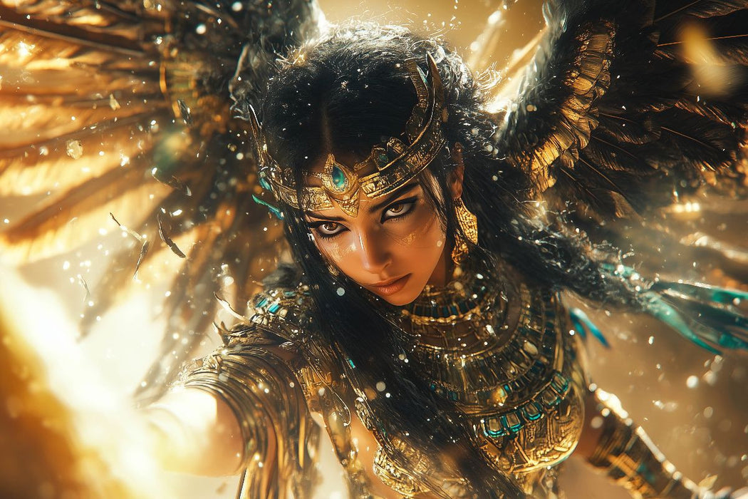 Premium Textil-Leinwand Isis- Ägyptische Muttergöttin