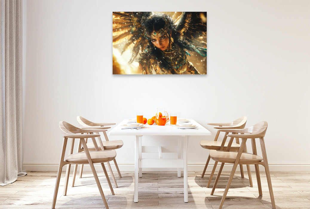 Premium Textil-Leinwand Isis- Ägyptische Muttergöttin