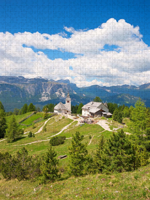 Chiesa Santa Croce am Heiligkreuzkofel - CALVENDO Foto-Puzzle'