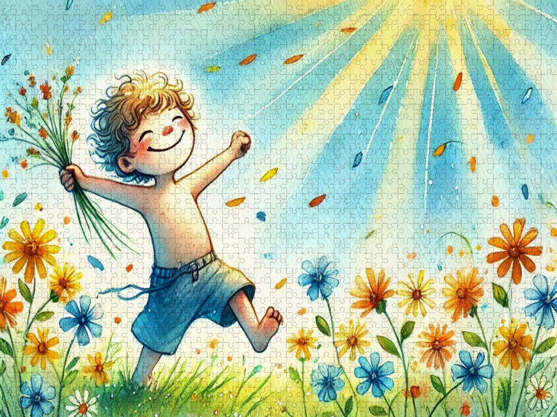 Ein Jahr mit deinem inneren Kind – HD-Leinwand & Puzzle „Lebensfreude“ - CALVENDO Foto-Puzzle'