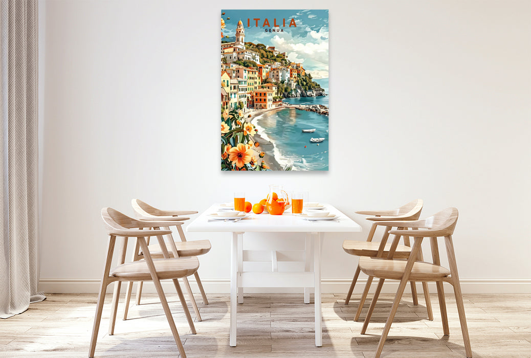 Premium Textil-Leinwand Genua, Ligurien
