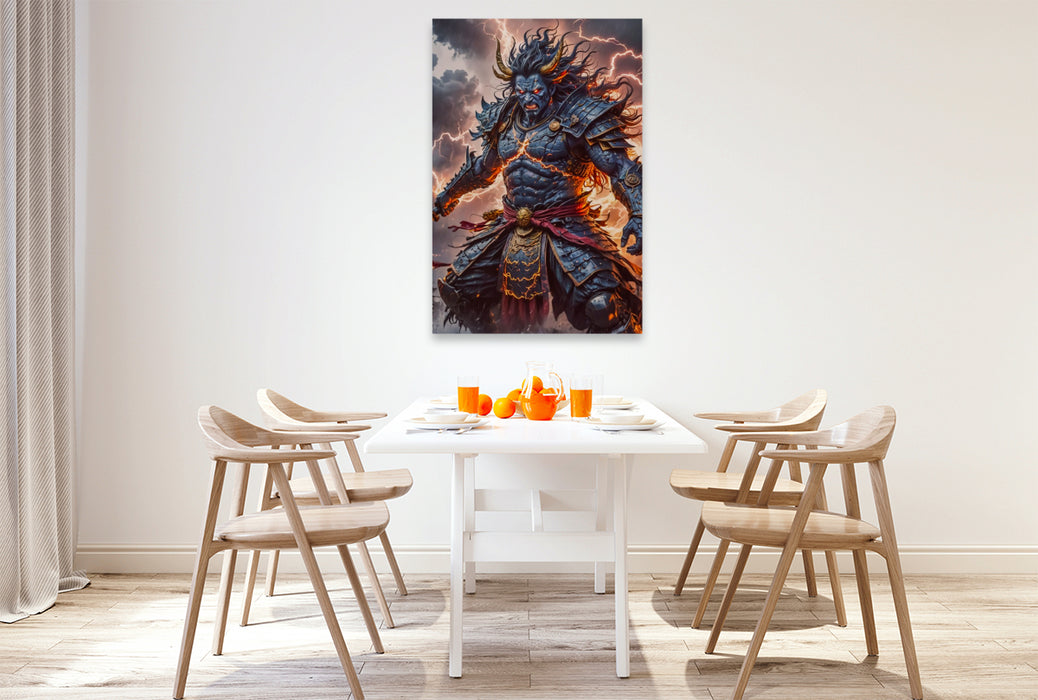 Premium Textil-Leinwand Susanoo, der Sturmgott