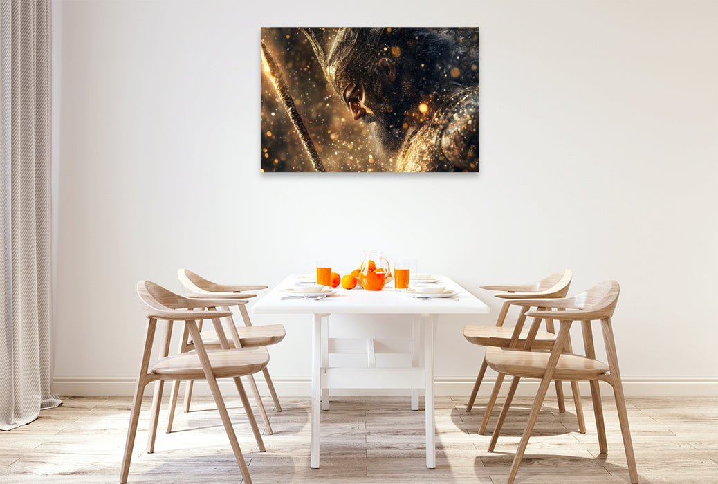 Premium Textil-Leinwand Ares - Griechischer Gott des Krieges