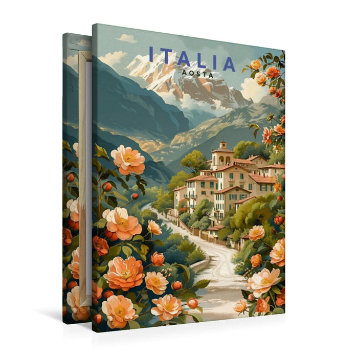 Premium Textil-Leinwand Aosta, Aostatal