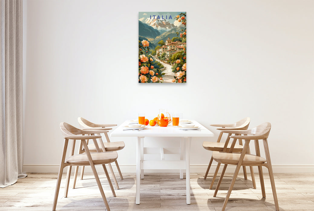 Premium Textil-Leinwand Aosta, Aostatal