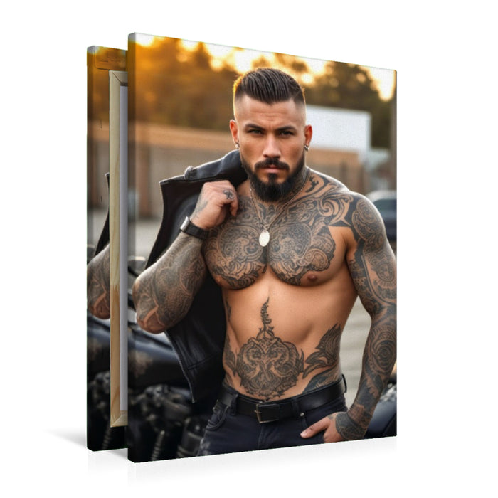 Premium Textil-Leinwand Noah – Der Wilde