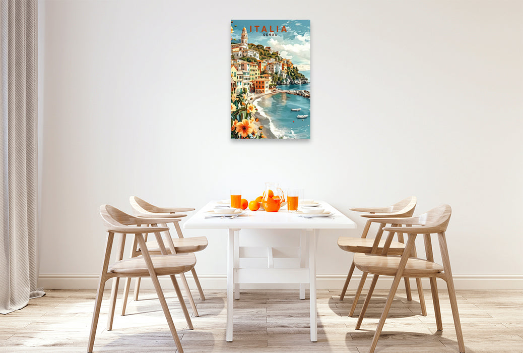 Premium Textil-Leinwand Genua, Ligurien