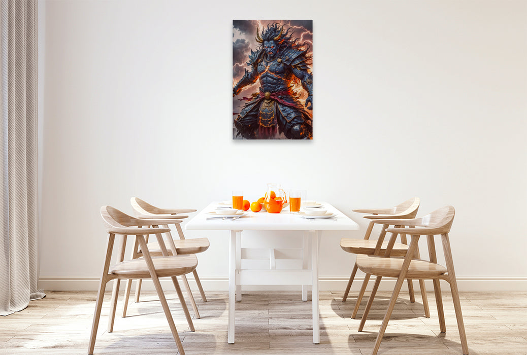 Premium Textil-Leinwand Susanoo, der Sturmgott