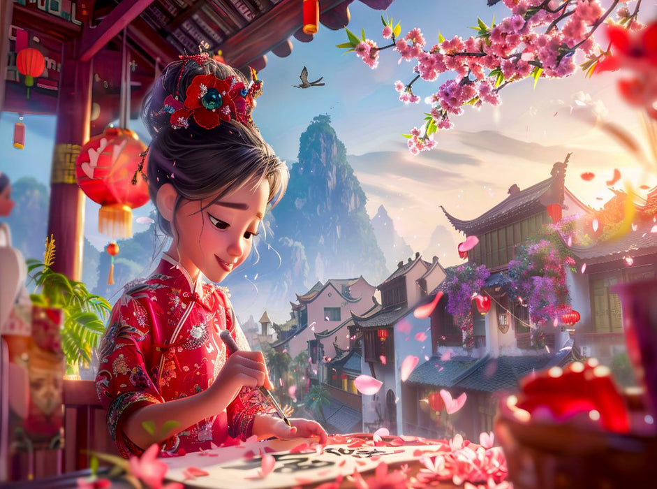 Die Kunst der Kalligrafie - CALVENDO Foto-Puzzle'