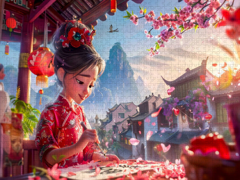 Die Kunst der Kalligrafie - CALVENDO Foto-Puzzle'