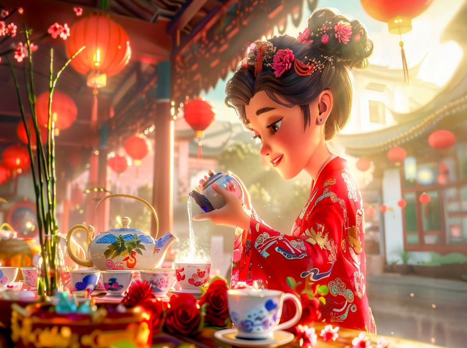 Teeritual die Kunst des Einschenkens - CALVENDO Foto-Puzzle'