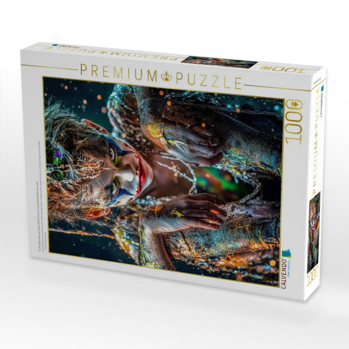 Es klopfte dreimal, jedes Mal mit einem Lächeln breiter als zuvor - CALVENDO Foto-Puzzle'