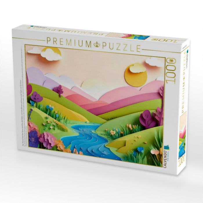 Mai: Mit der Kraft der Sonne sprießen alle Blätter und viele Blumen zeichnen bunte Tupfer auf die Wiese. - CALVENDO Foto-Puzzle'