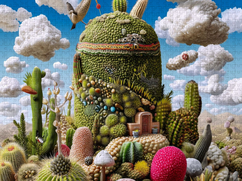 Lebendige Kaktus-Skulptur - CALVENDO Foto-Puzzle'