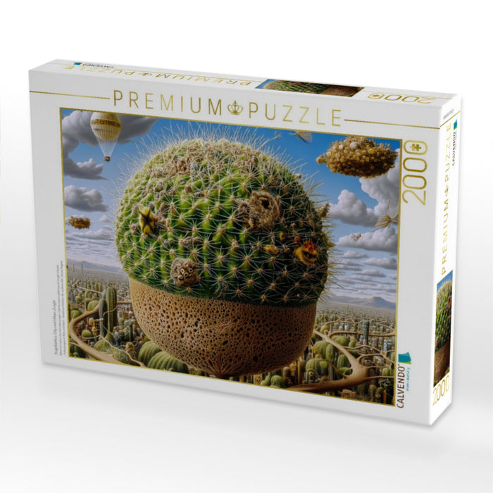 Kugelkaktus-City und Urban Jungle - CALVENDO Foto-Puzzle'