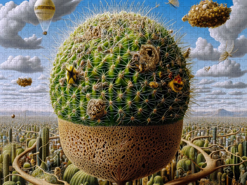 Kugelkaktus-City und Urban Jungle - CALVENDO Foto-Puzzle'