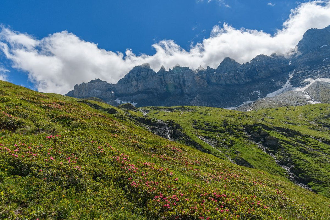 Premium Textil-Leinwand Wo die Wolken die Erde berühren