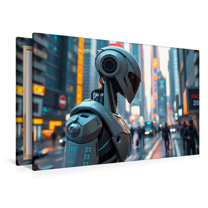 Premium Textil-Leinwand Stadtnavigator