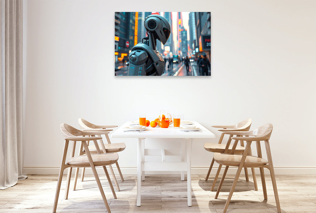 Premium Textil-Leinwand Stadtnavigator