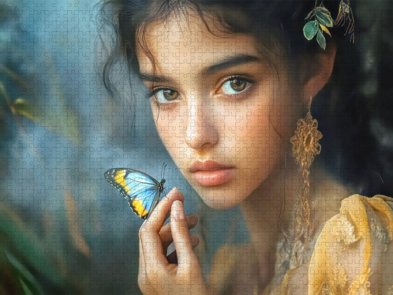 Eine kindliche Liebe zu Tieren - CALVENDO Foto-Puzzle'